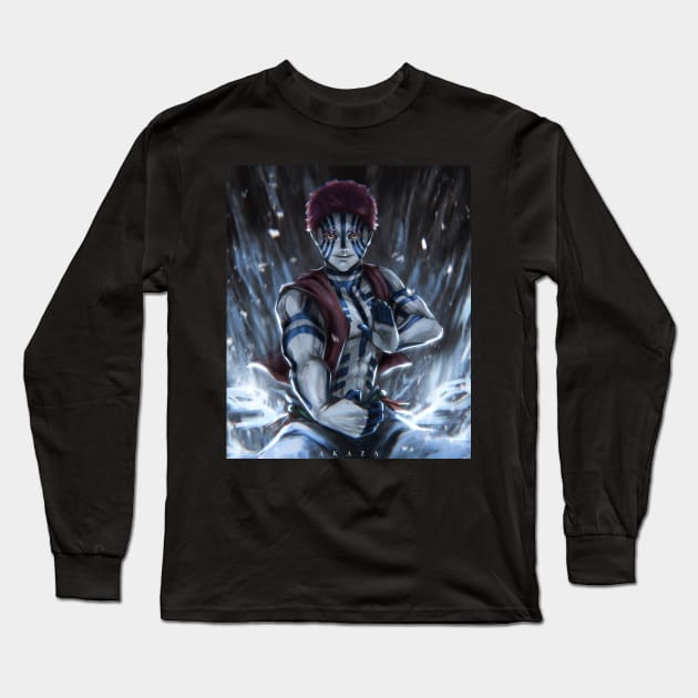 Hand to Hand Demon Akaza Long Sleeve T-Shirt by Valoka